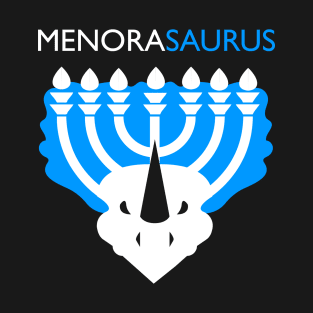 Menorasaurus Funny Hanukkah Joke T-Shirt