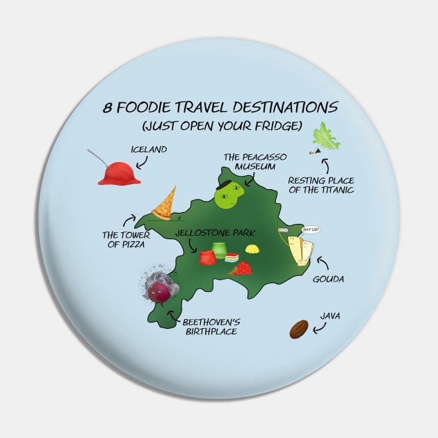 Travel map for foodies Pin by shackledlettuce