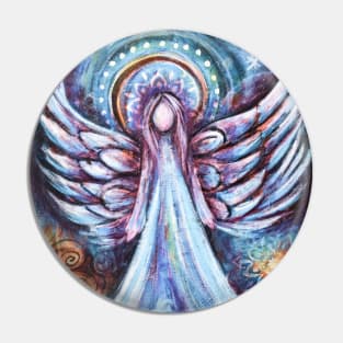 Watercolor Blue Angel Pin