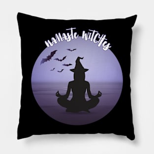 Namaste Witches Night Halloween Pillow