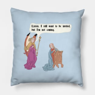 Medieval art meme - I want to be invited Pillow