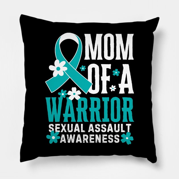 Mom Of A Warrior Sexual Assault Awareness Pillow by Point Shop