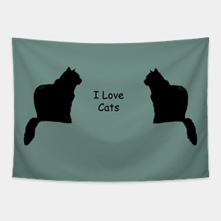 Double Cat Love Tapestry