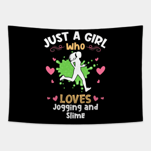 Just a Girl who loves Jogging Slime Tapestry