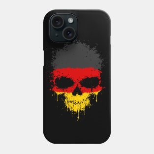 Chaotic German Flag Splatter Skull Phone Case