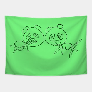 Panda twins Tapestry