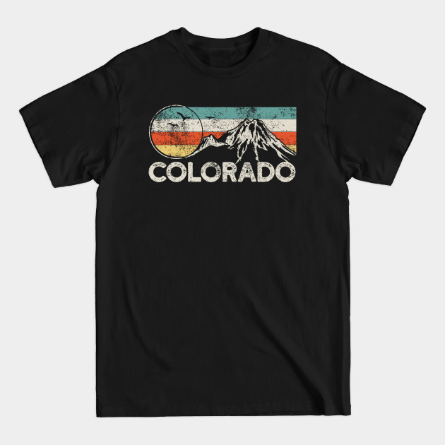 Discover Colorado Mountains Hiking Vintage - Colorado - T-Shirt