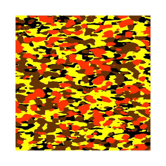 Yellow Orange Camouflage by Tshirtstory