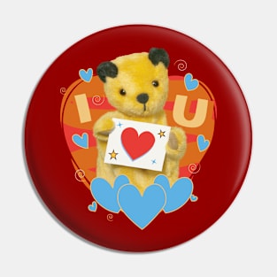 Sooty I Heart You Valentines Pin