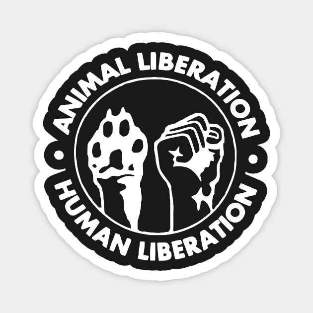 Human & Animal Liberation Magnet by ChatNoir01