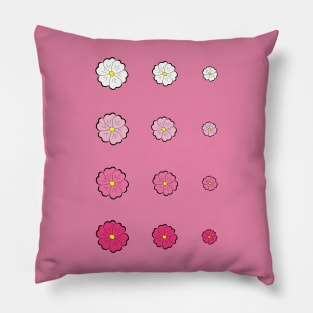 Mauve Gradient Hand Drawn Flowers :) Pillow