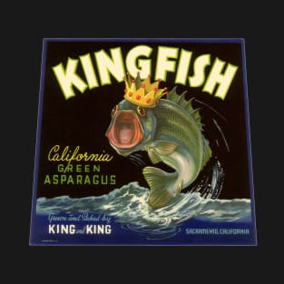 Vintage Kingfish Green Asparagus Label T-Shirt