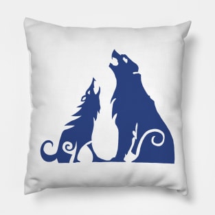 Two Wolves Pillow