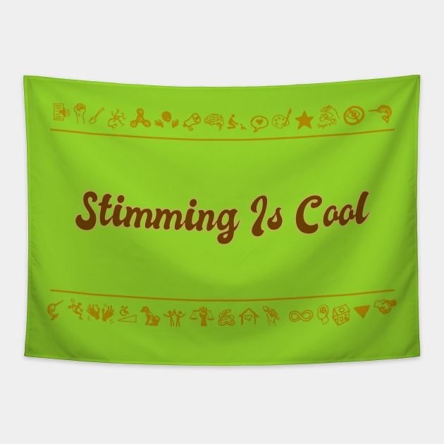 Stimming Is Cool Tapestry by LondonAutisticsStandingTogether