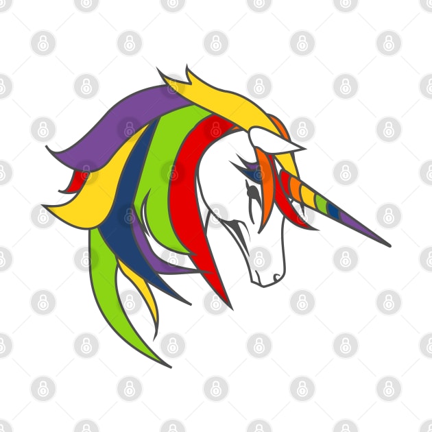 PRIDE Rainbow Unicorn by TeawithAlice