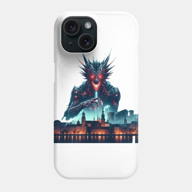 Demon over city Phone Case by Kasta'style