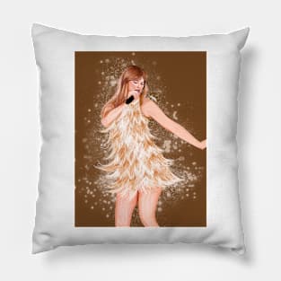 Fearless, Eras Tour, Taylor Inspired Illustrations Pillow