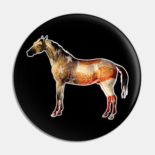 Horse With American Flag Pin