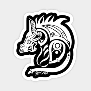 Fenrir Viking Norse Wolf (White) Magnet