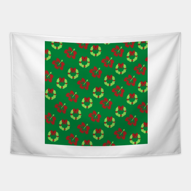 hawaii christmas aloha print mele kalikimaka pattern Tapestry by maplunk