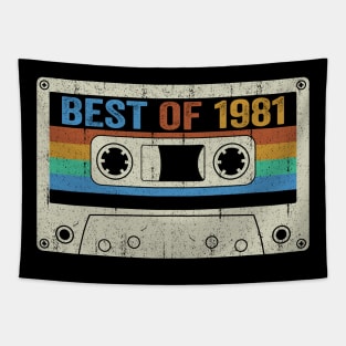 Best Of 1981 43rd Birthday Gifts Cassette Tape Vintage Tapestry