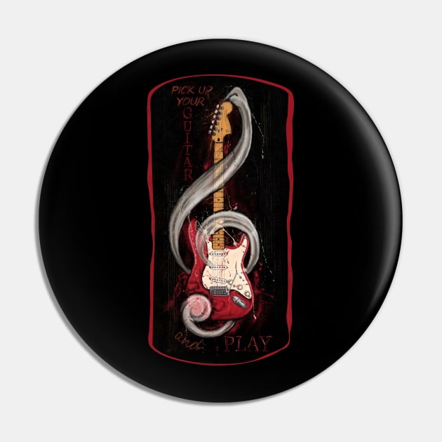 Bass guitar with motivational Pick up your guitar and play Pin by NadiaChevrel