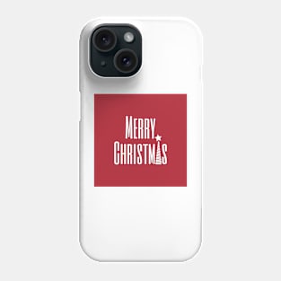 Merry Christmas typography Phone Case