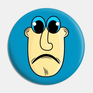 Shocked Funny Face Cartoon Emoji Pin