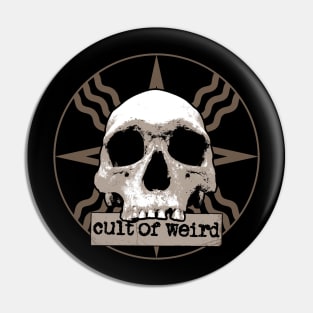 Cult of Weird Shamash Skull Logo Pin