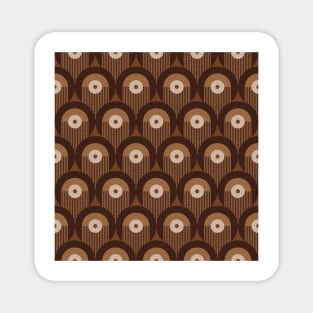 Brown circles pattern Magnet