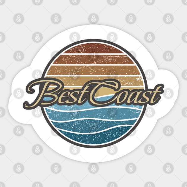 Best Coast Retro Waves - Musician - Sticker | TeePublic