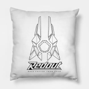 Redout - Wireframe Neptune Black Pillow