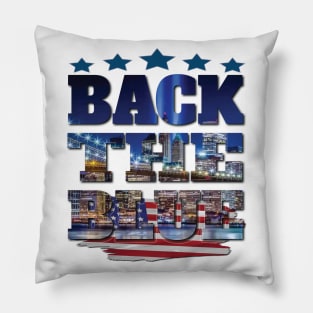 Show Police Support Thin Blue Line Back the Blue American Flag Gifts NYC Pillow