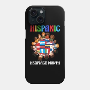 Hispanic Heritage Month Latino Countries Flags Kids Phone Case