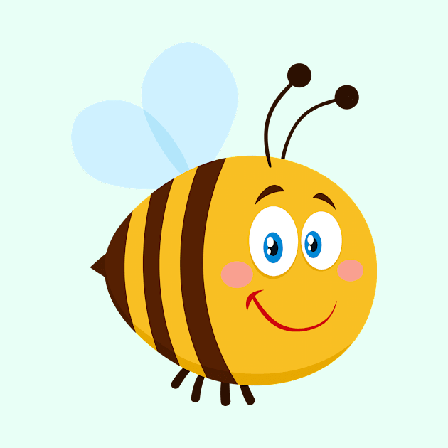 Cute Bee Cartoon Character by HitToon