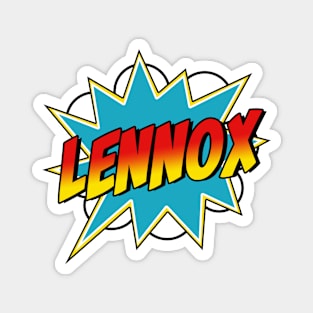 Boys Lennox Name Superhero Comic Book Magnet