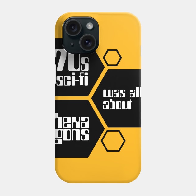 70s sci-fi was all about hexagons Phone Case by mercenary