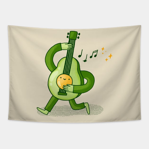 Music Avocado Pal Tapestry by Tania Tania