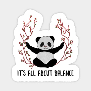 Yoga Panda, Balance, Meditation Bear Magnet