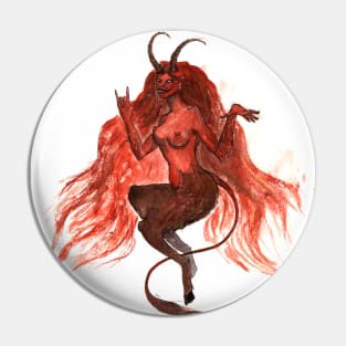 Krampus girl Pin