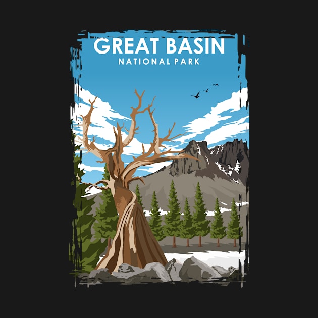 Great Basin National Park Travel Poster by jornvanhezik