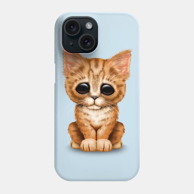 Cute Orange Tabby Kitten Phone Case by jeffbartels