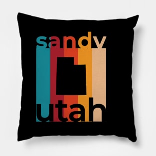 Sandy Utah Retro Pillow