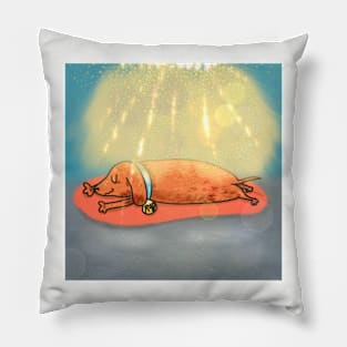 Rad chilling sausage dog 🐶😌🤙 Pillow