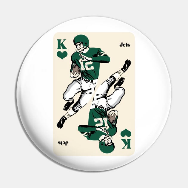 New York Jets King of Hearts Pin by Rad Love