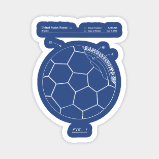 Soccer Patent - Football Art - Blueprint Magnet