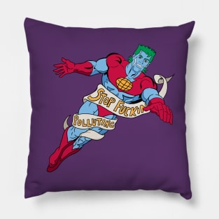 CaptainPlanet - Stop Polluting Pillow