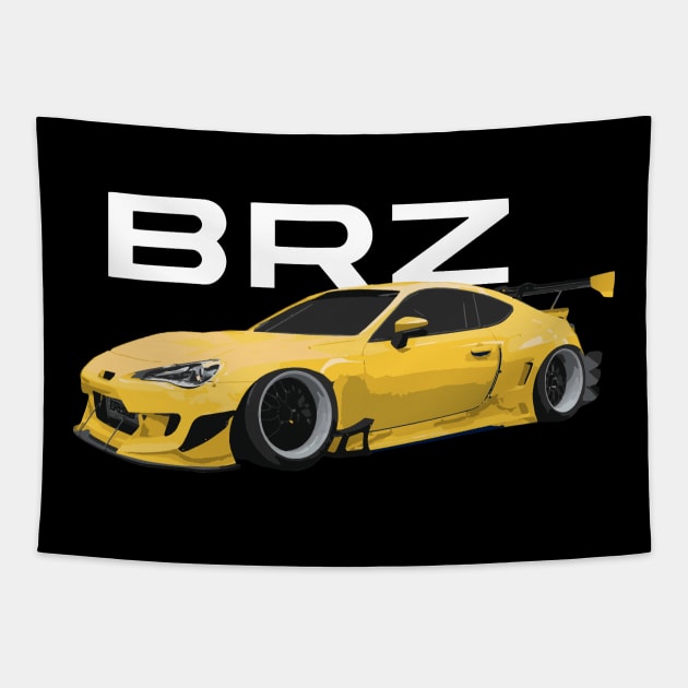 BRZ Series Yellow Rocket Bunny Pandem Kit Tapestry by cowtown_cowboy