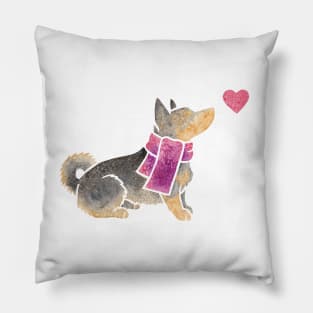 Watercolour Swedish Vallhund Pillow