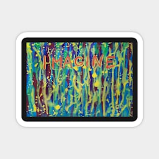 Imagine, abstract art, artist, Garry Greenwood Magnet